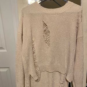 Distressed sweater